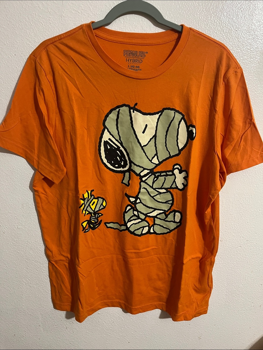 Peanuts Orange Halloween Snoopy & Woodstock Graphic Tee